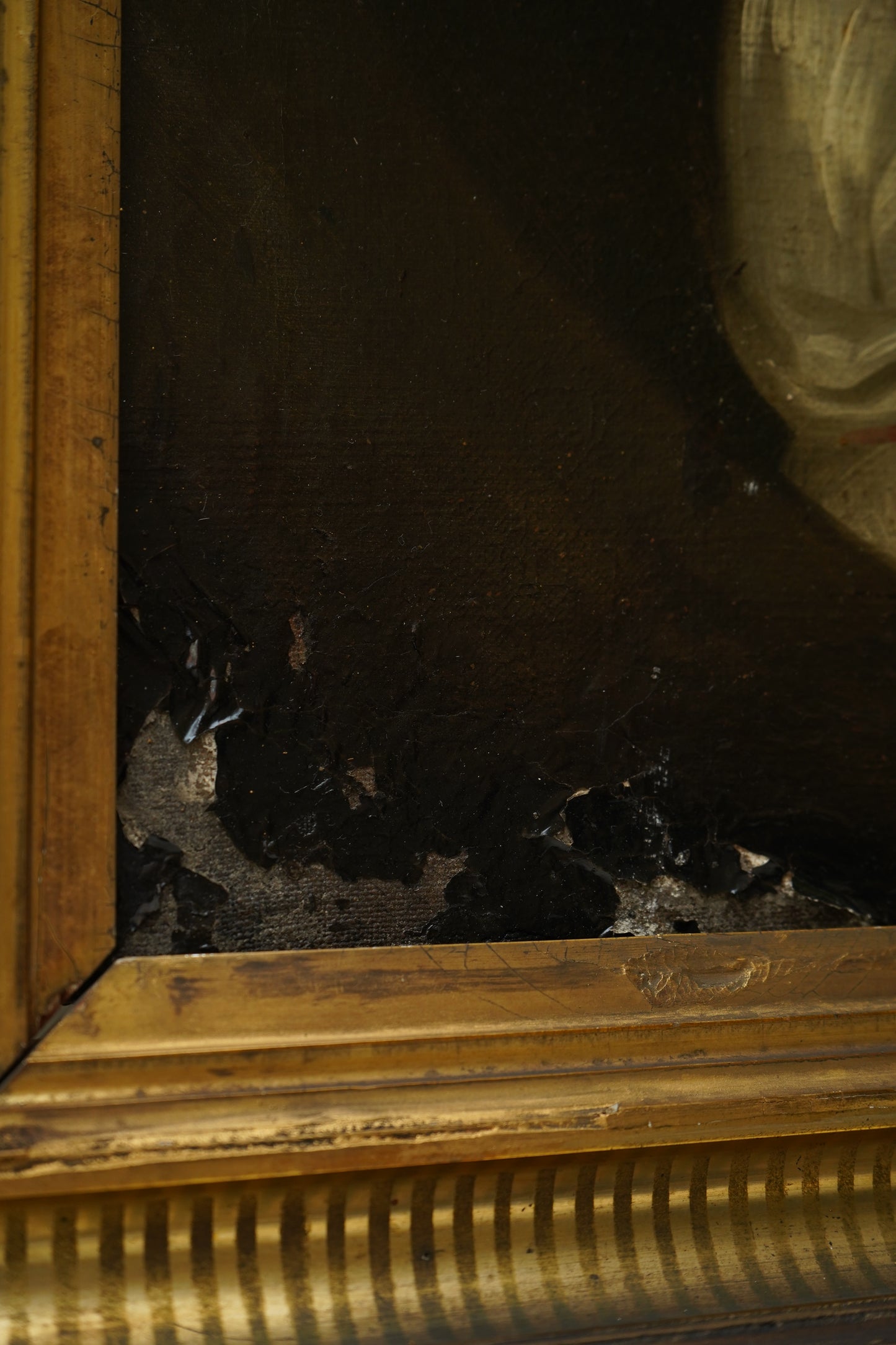 18th Century Georgian Portrait Oil on Canvas Painting, c. 1720–1740