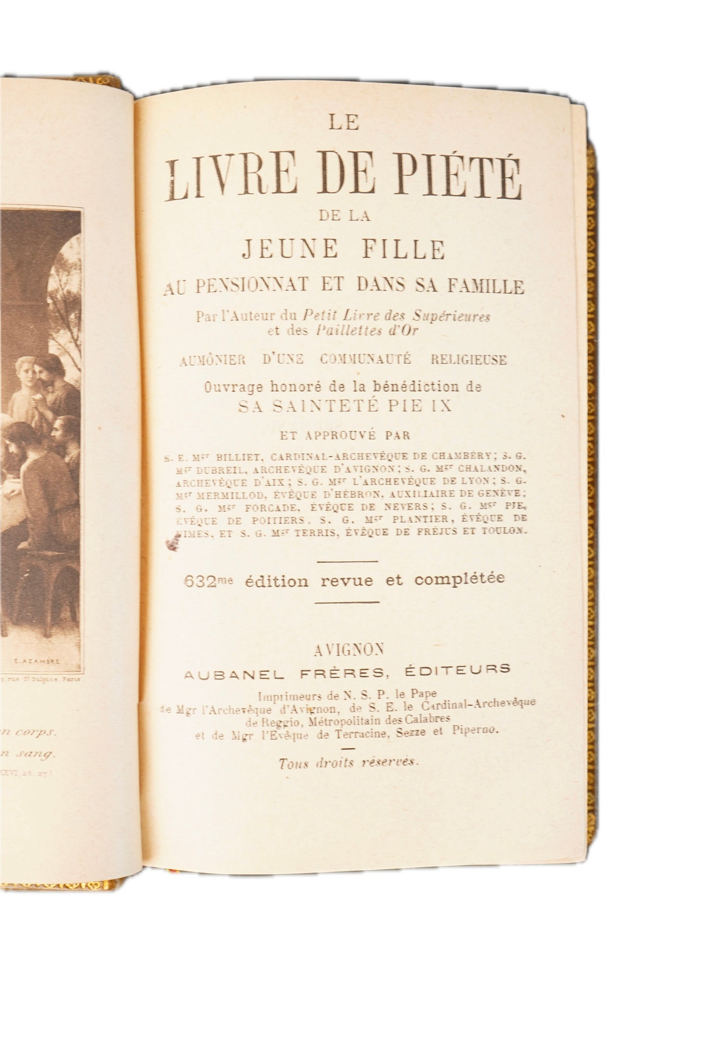 1882 Adrien Sylvain Livre de Piété de la Jeune Fille