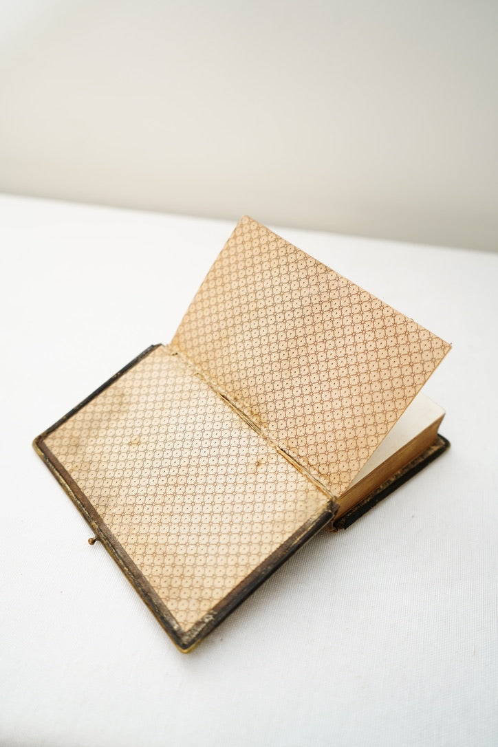 Miniature French Catholic Prayer Book Recueil de Prières Miniature with Clasp and Gilt Edges