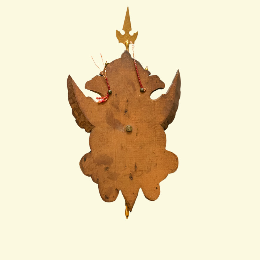 Vintage Spanish Toledo Miniature Wall Plaque | Hand-Carved Heraldic Crest