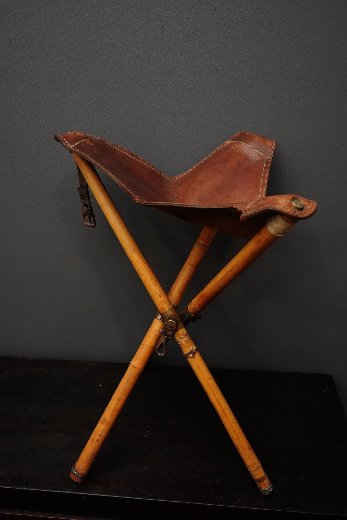 Vintage British Artist Paint Kit with Folding Stool, Easel, Palette and Paint Box