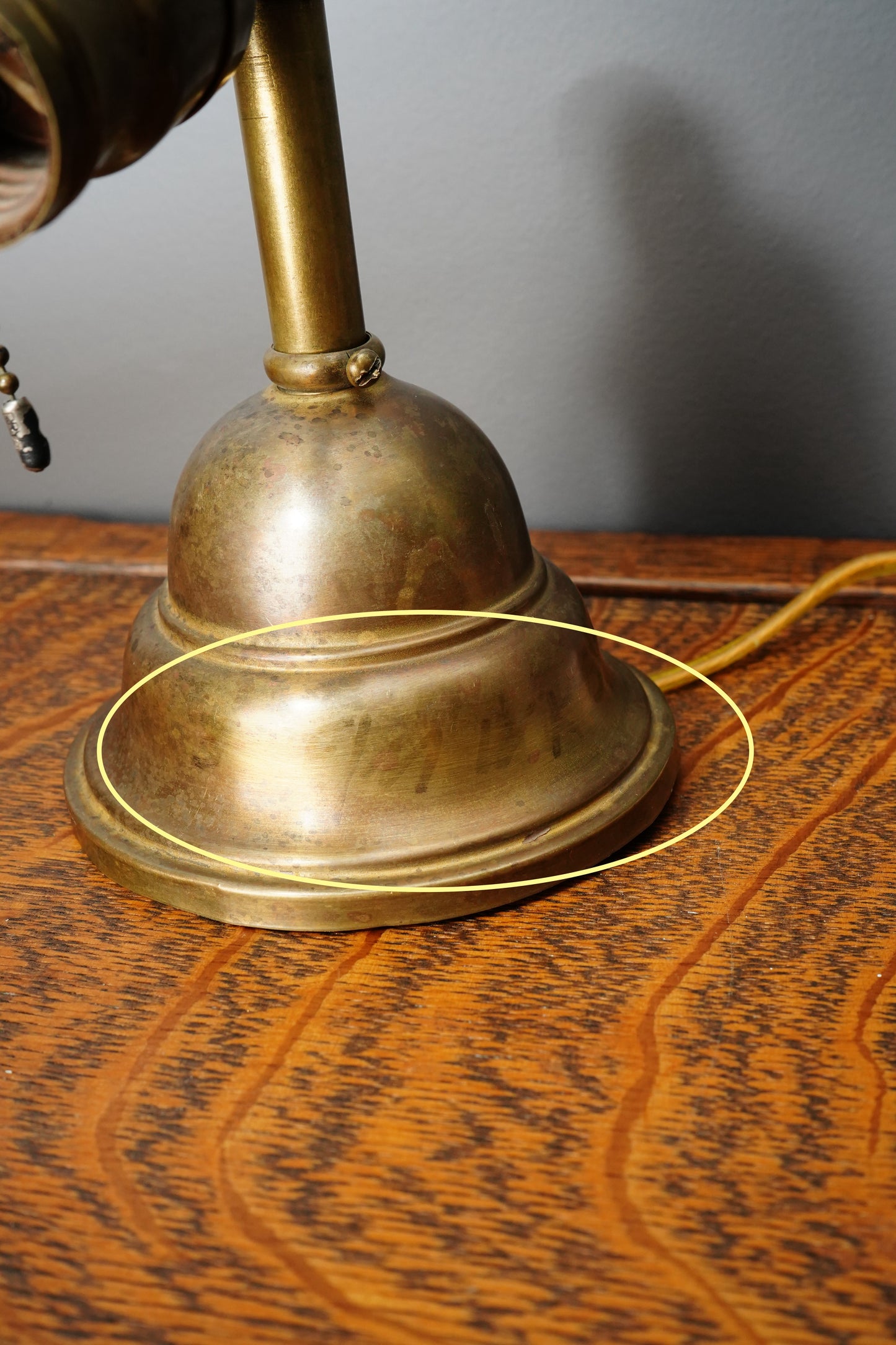 Vintage Brass Plug-In Wall Sconce