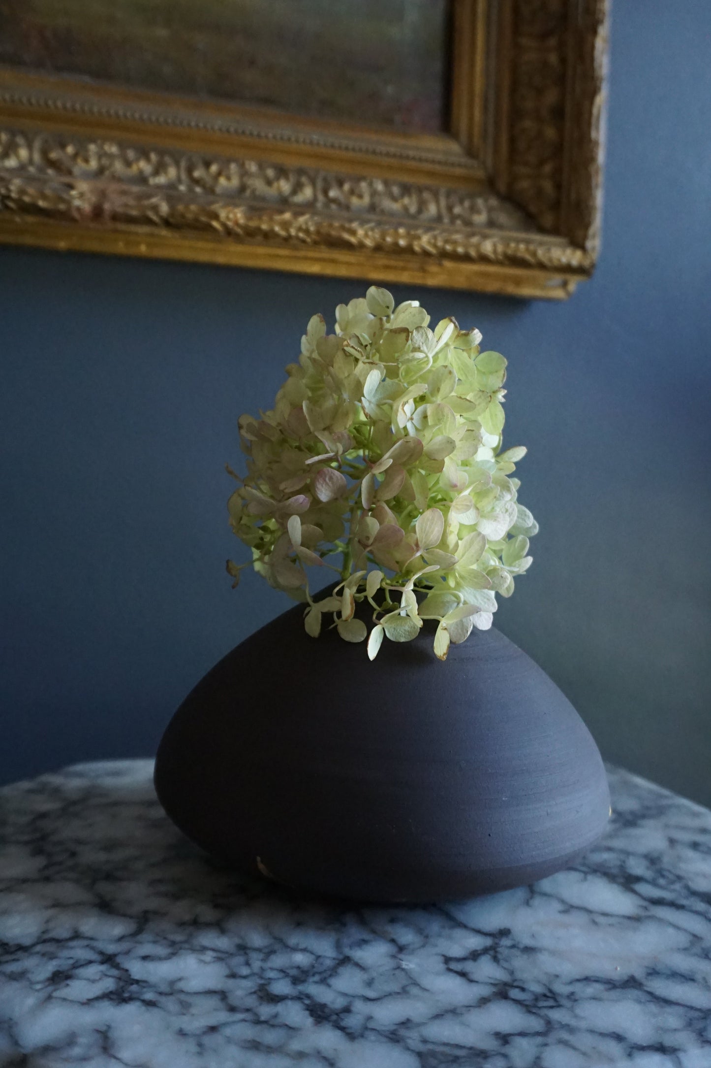 Studio Pottery Vase with Kintsugi-Style Gilded Repair | Signed by Artist, Organic Modern Form