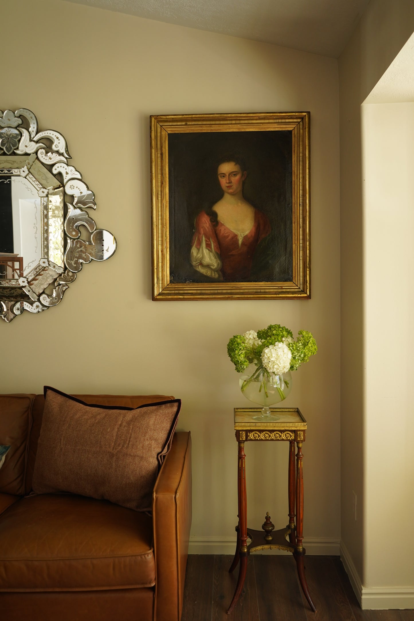 18th Century Georgian Portrait Oil on Canvas Painting, c. 1720–1740