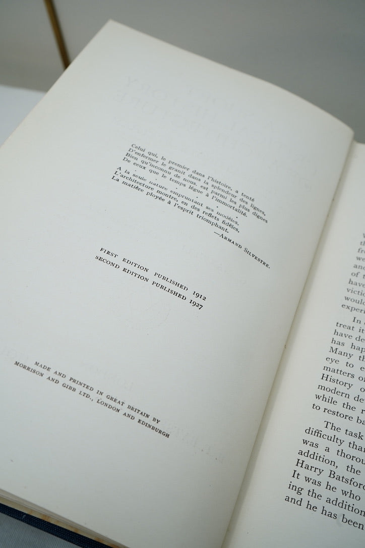 1927 A Short Critical History of Architecture| Antique Batsford
