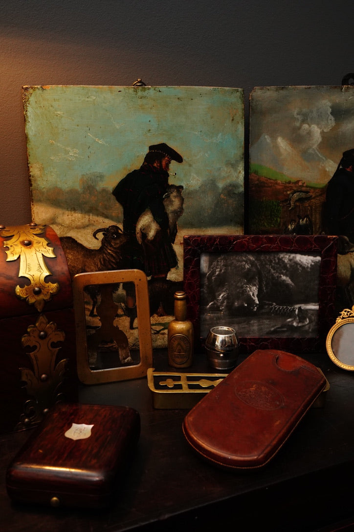 Antique English Mini Brass Riser