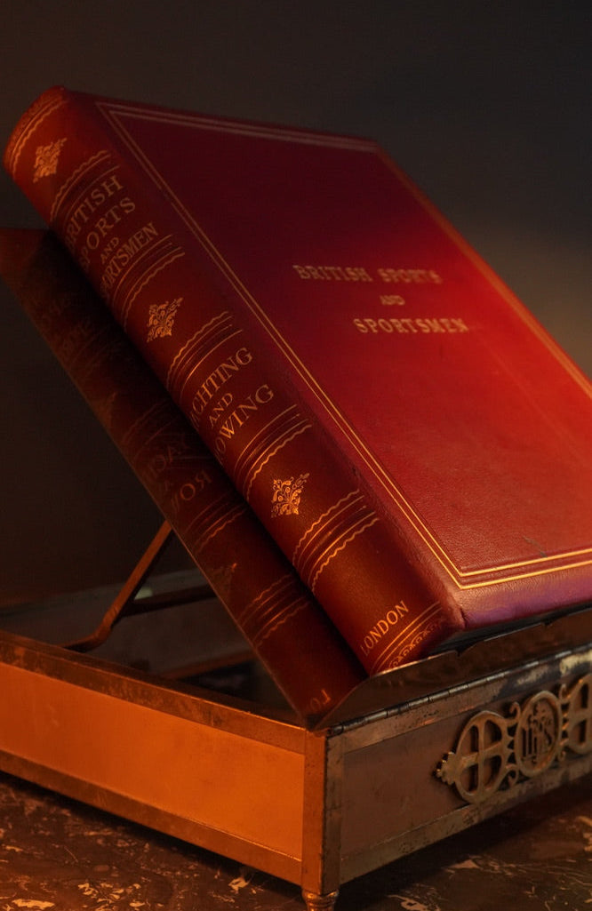 1916 “British Sports: Yachting and Rowing" XL Full Morocco Red Leather Book, First Edition