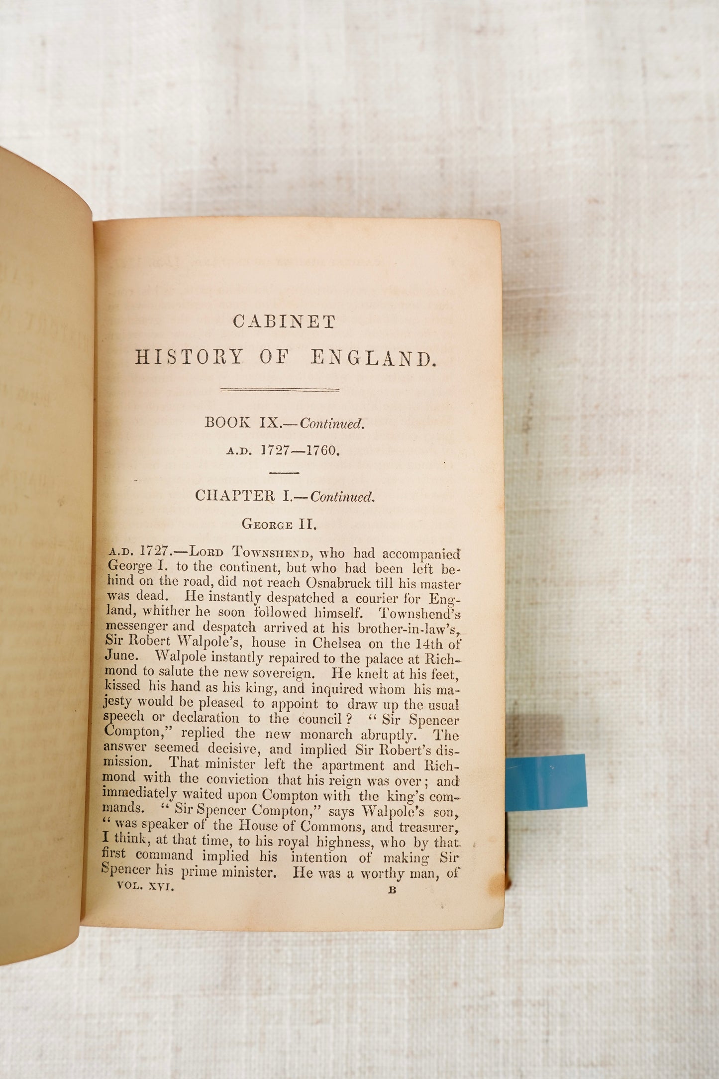 Antique History of England Three Volumes Half Calf Leather 1846