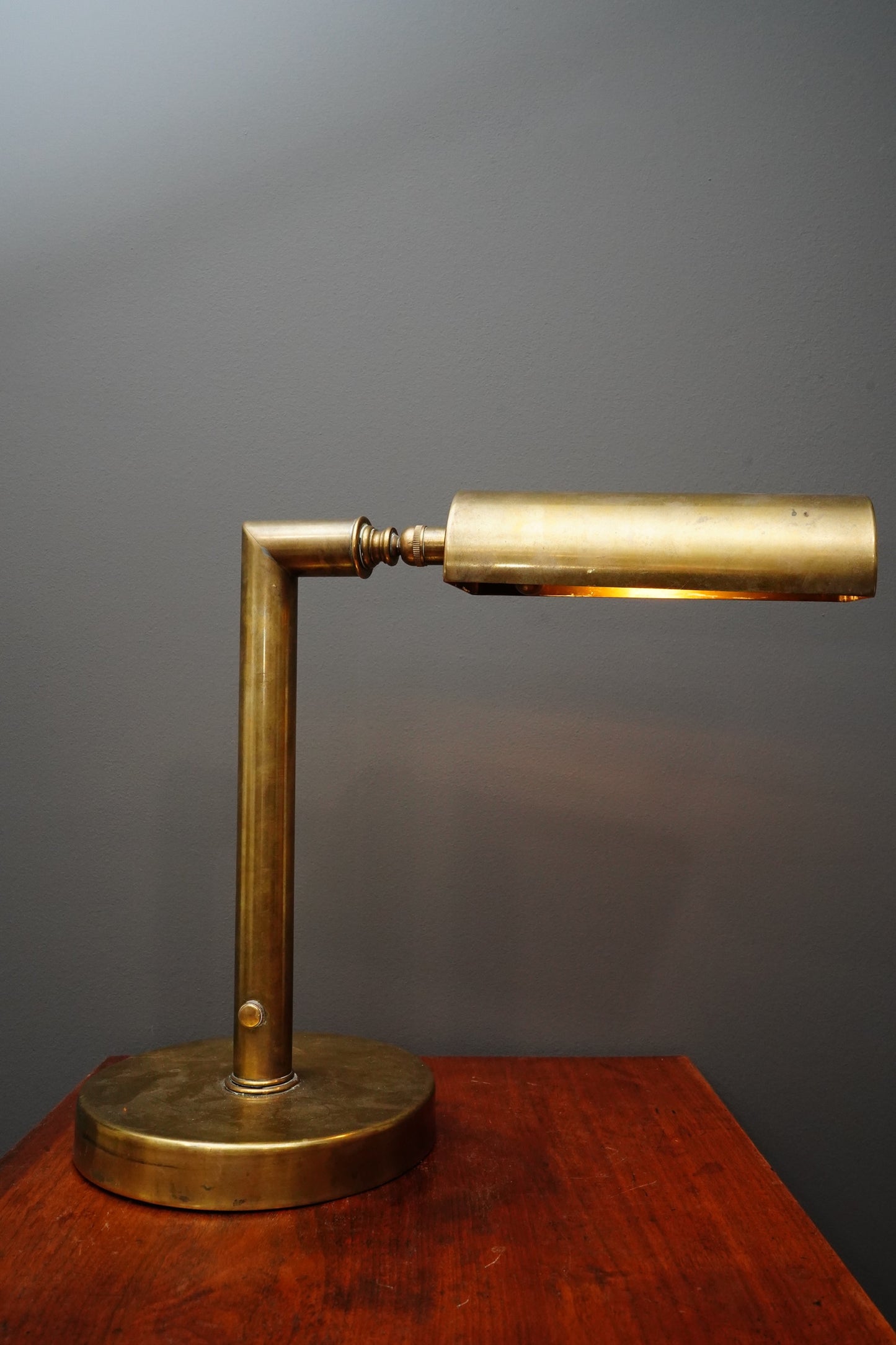 Vintage Brass Desk Lamp, Dimmable
