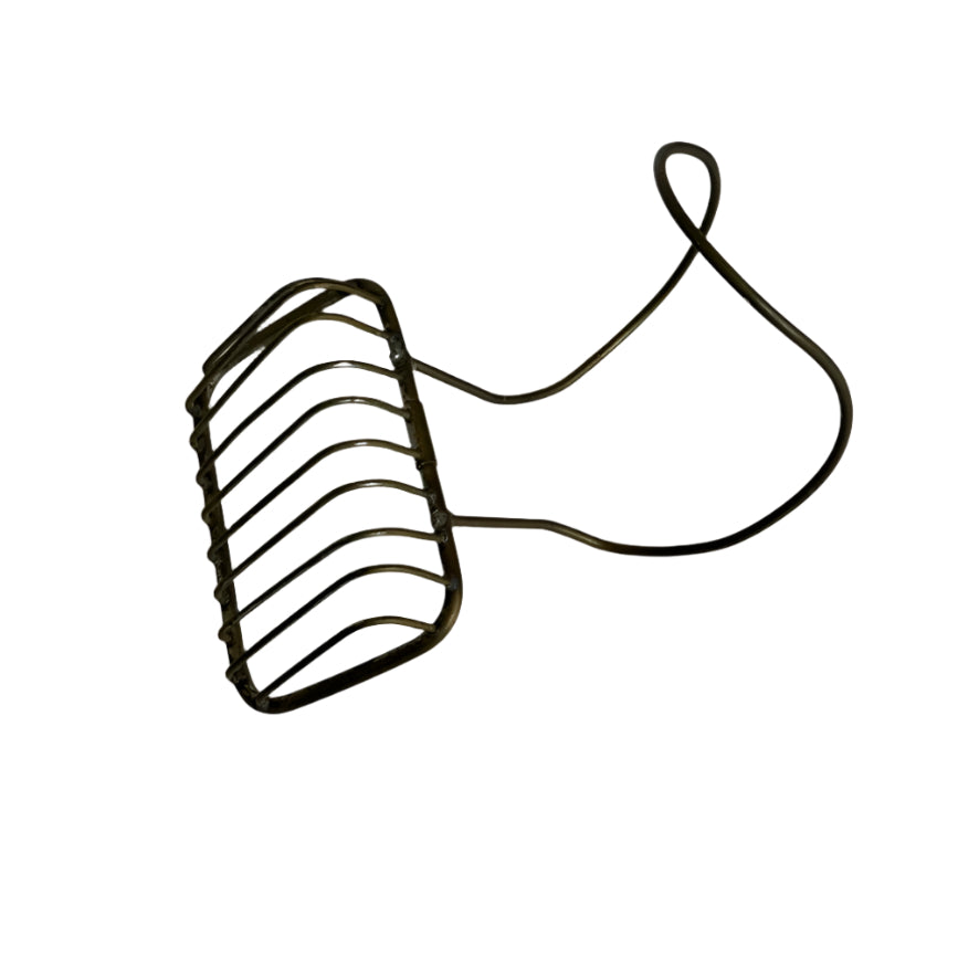 Antique Brass Tub-Mounted Soap Holder Basket