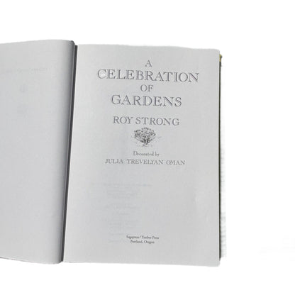 "A Celebration of Gardens" Coffee Table Book, Vintage Coffee Table Book