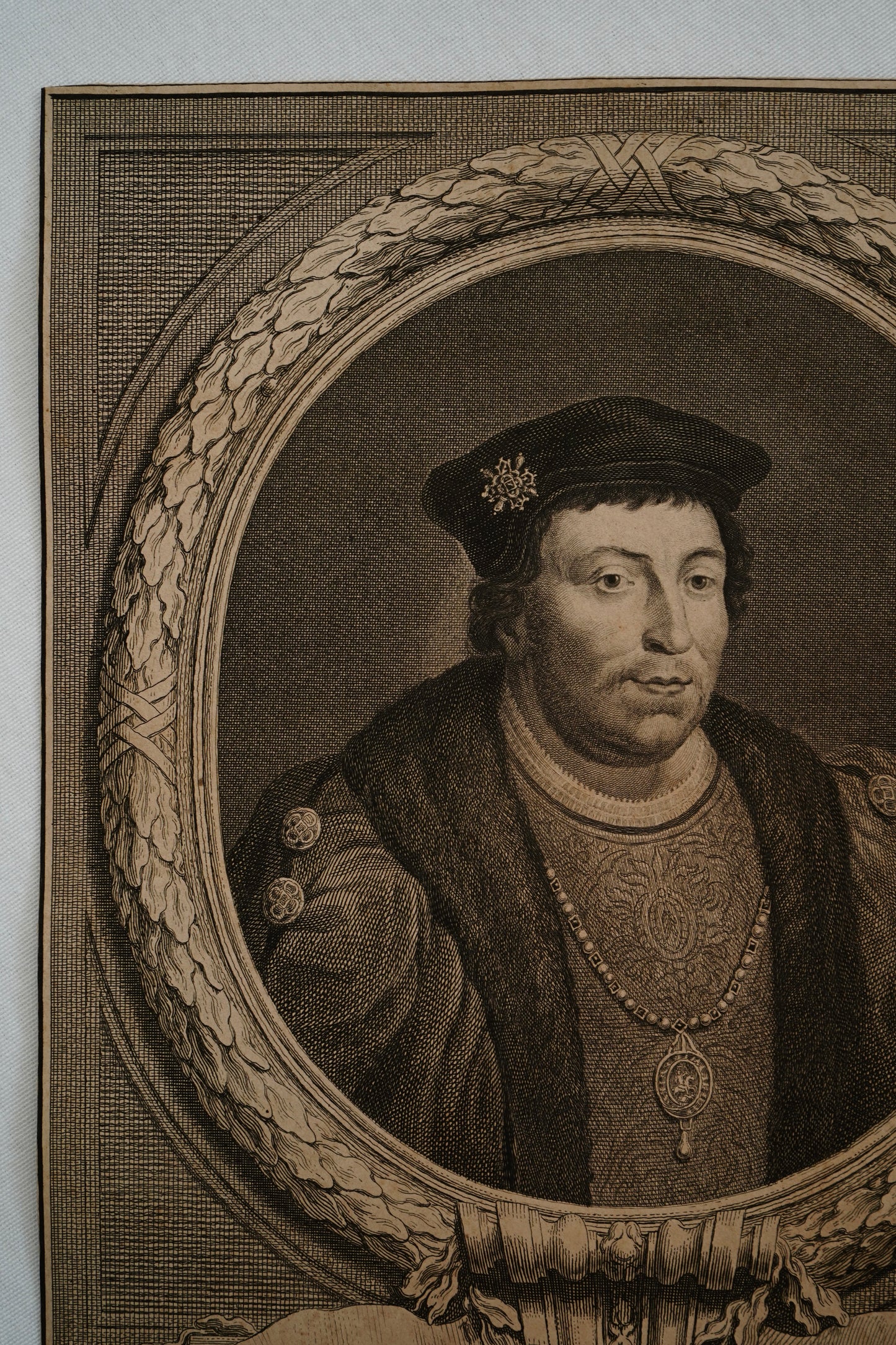 Early 19th Century Engraving "Duke of Buckingham" by Jacobus Houbraken