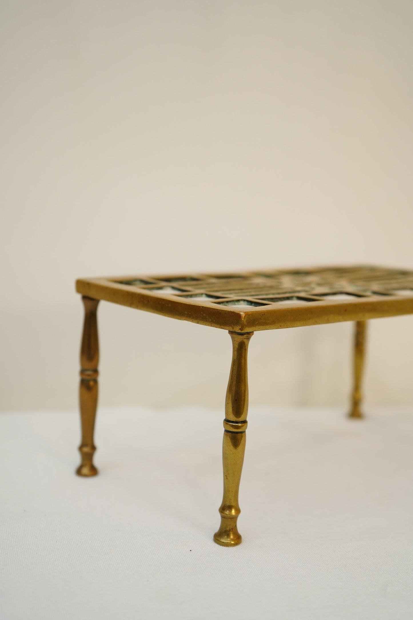 Small Antique English Brass Riser | Trivet