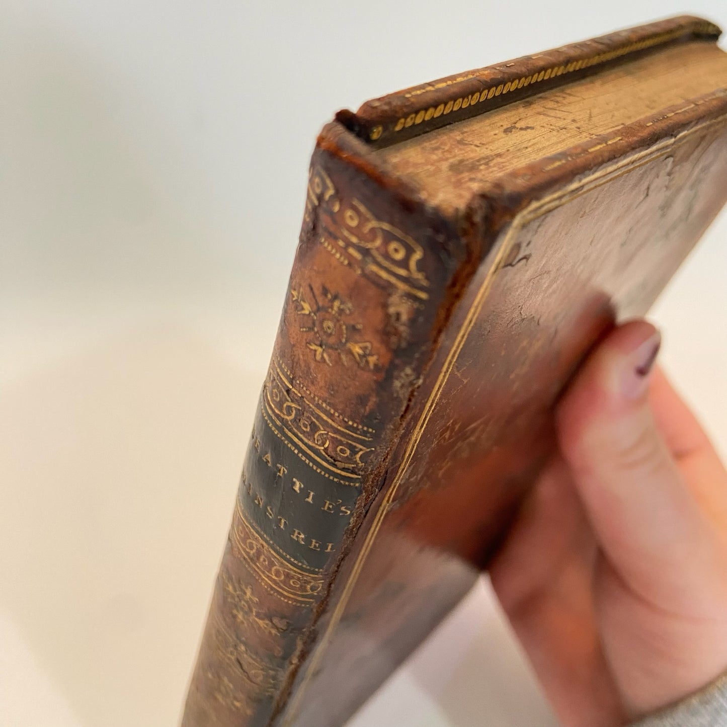 1807 "The Minstrel" Full Brown Calf Leather Book