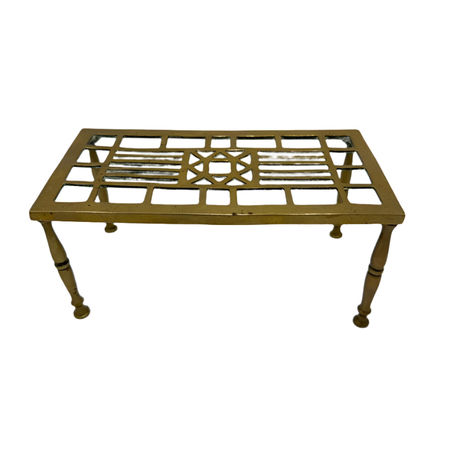 Small Antique English Brass Riser | Trivet