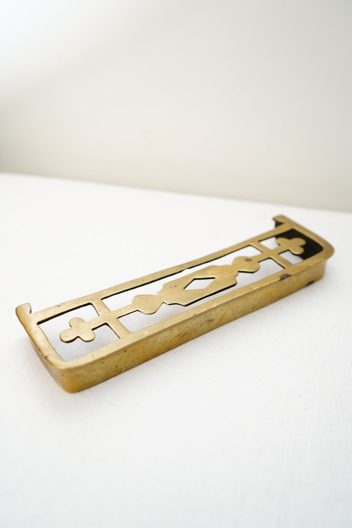 Antique English Mini Brass Riser