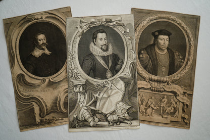 Antique Houbraken Engraving Portrait “Francis, Lord Cottington” Published 1744 | 9 x 14.75