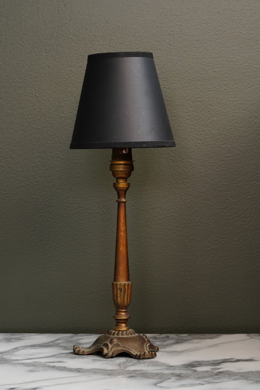 Antique French Brass Table Lamp, Louis XVI Revival