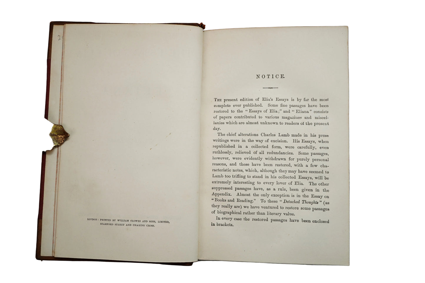 1889 The Essays of Elia & Eliana by Charles Lamb