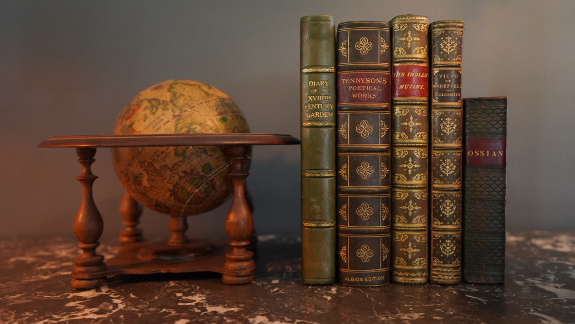 Small Vintage Italian Wooden Globe