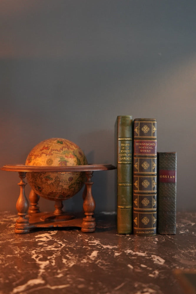 Small Vintage Italian Wooden Globe