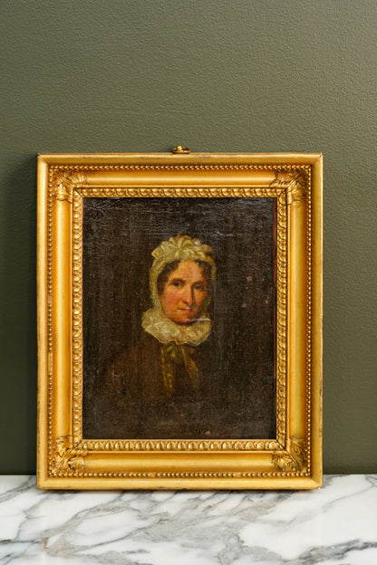 British Portrait of Caroline Gilde Hammond, Oil on Canvas, Circa 1795 to 1835