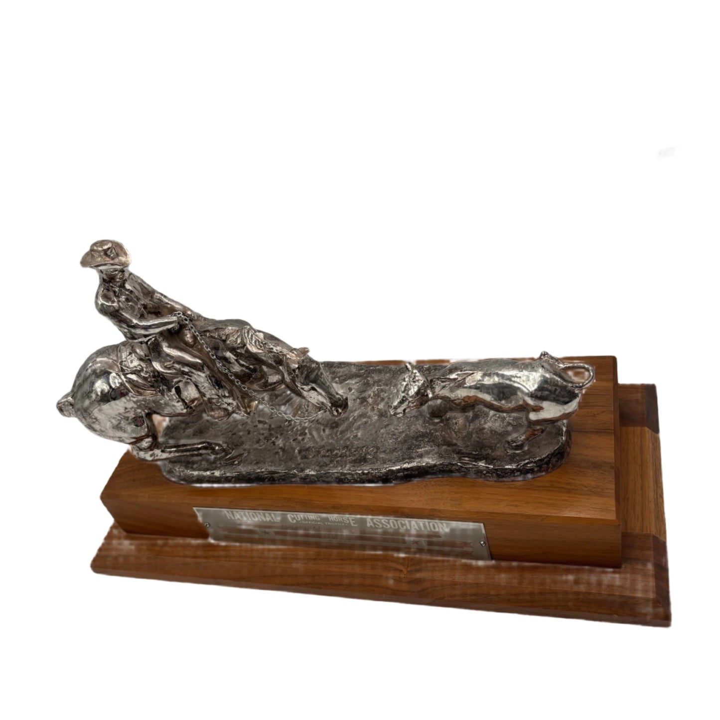 1975 National Cutting Horse Association Trophy – Western Equestrian Sculpture by Starlie