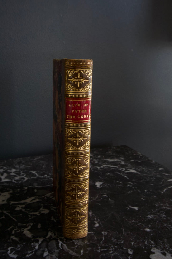 1850 "A Memoir of the Life of Peter the Great" by Sir John Barrow Half Leather Book
