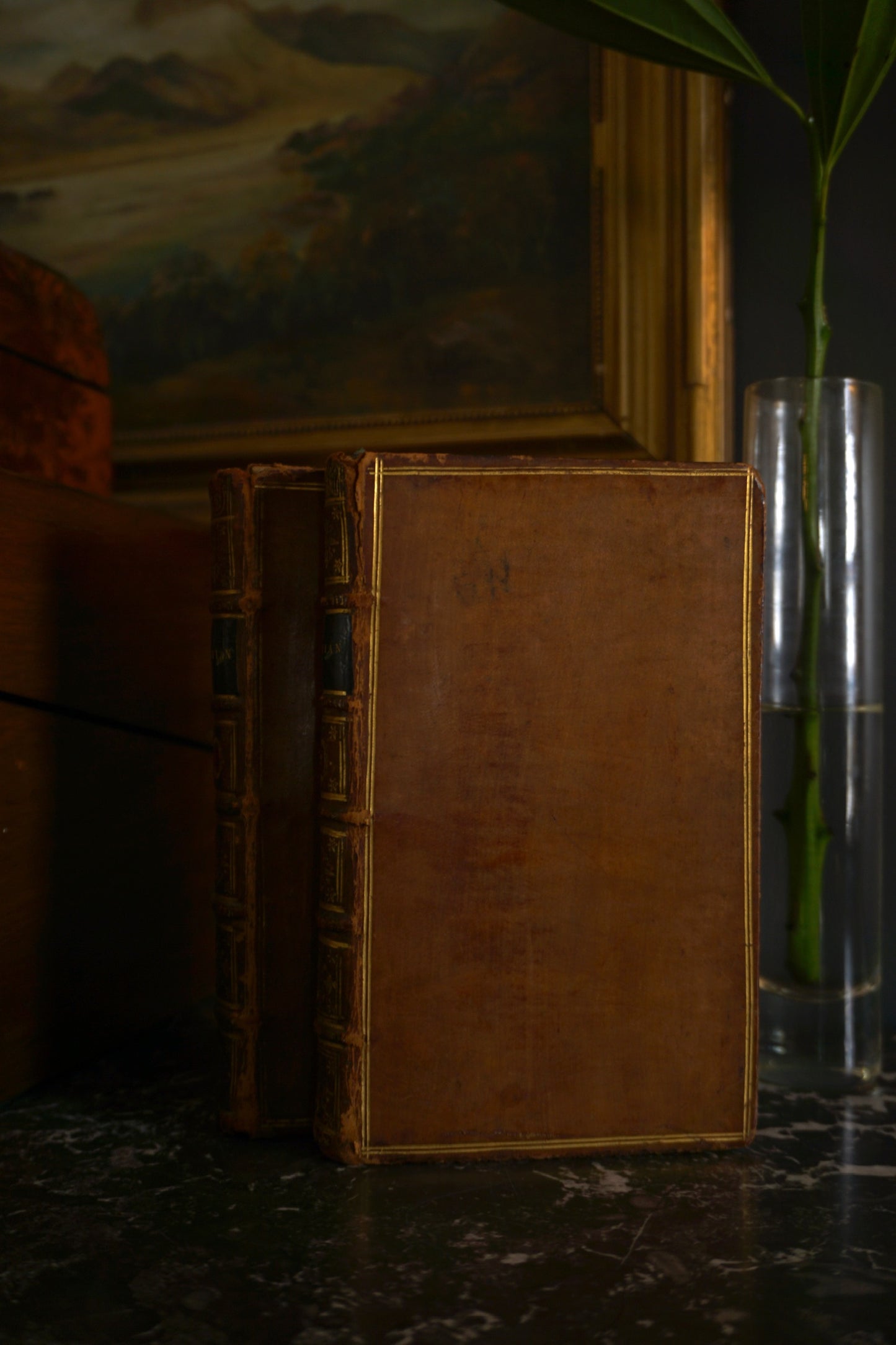 2 Volumes 1726 "The Guardian" Brown Full Leather Books