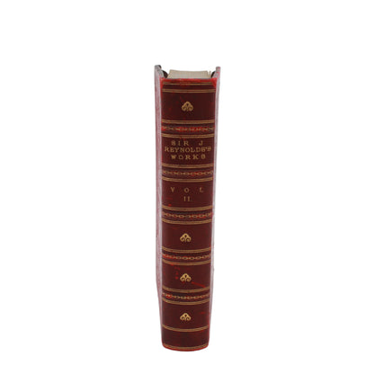 1883 Vol. 2 "The Literary Works of Sir Joshua Reynolds" Red Full Leather Book