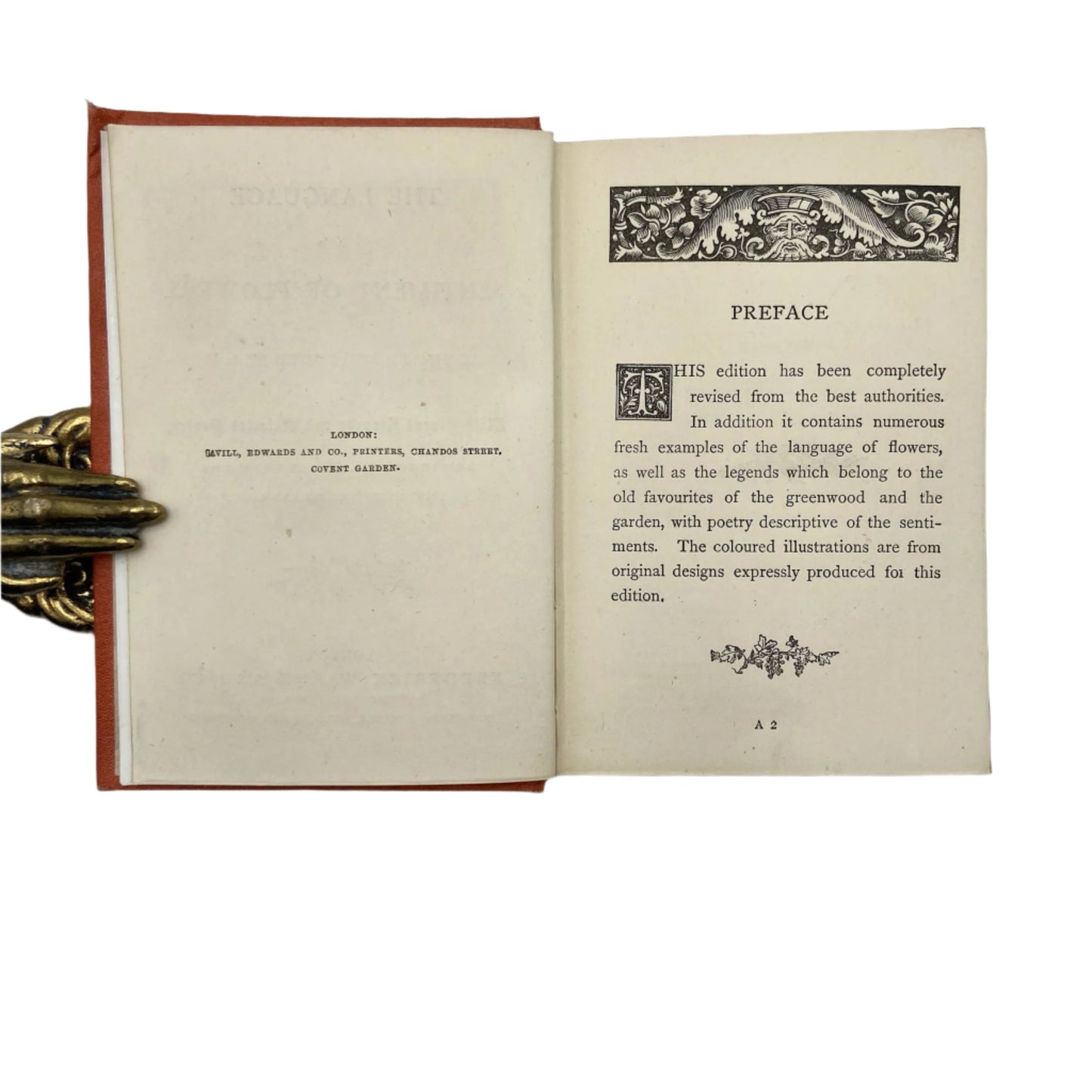 The Language and Sentiment of Flowers Victorian Cloth Book