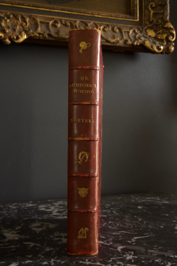 Mr. Romford's Hounds Surtees Half Red Leather Book