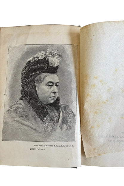 Antique Victorian History Book Great Britain and Her Queen 1897