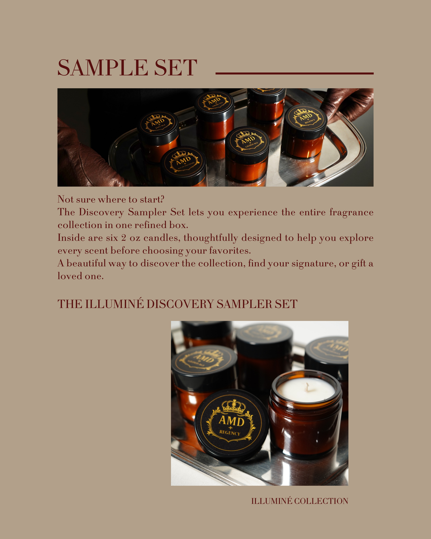 The Illuminé Discovery Set of 6 • 2 oz Candles