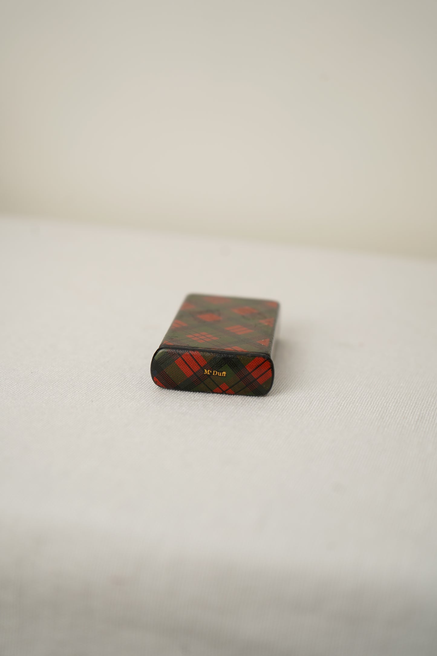 Victorian Scottish Tartanware Sliding Stamp Box, c. 1860–1890