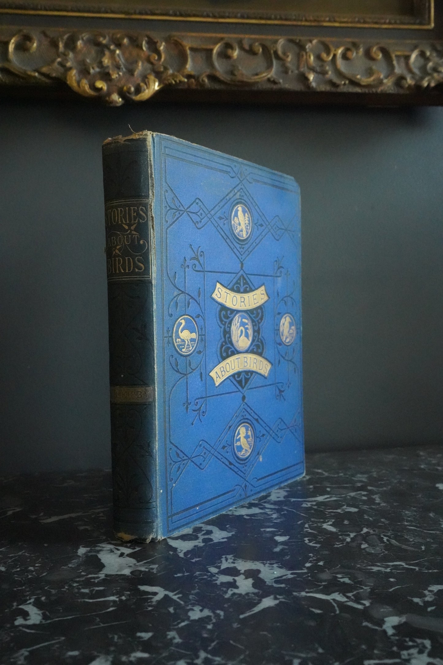 Circa 1870-1880 "Stories About Birds" Dark Blue Cloth Book