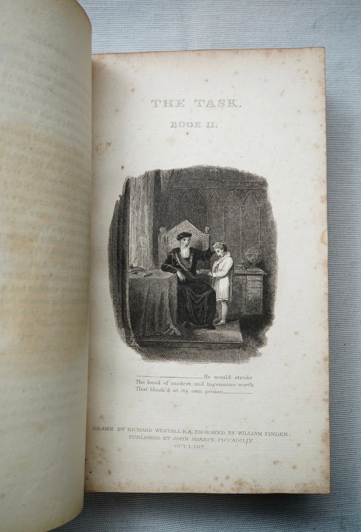 1817 The Task by William Cowper Poetry Book