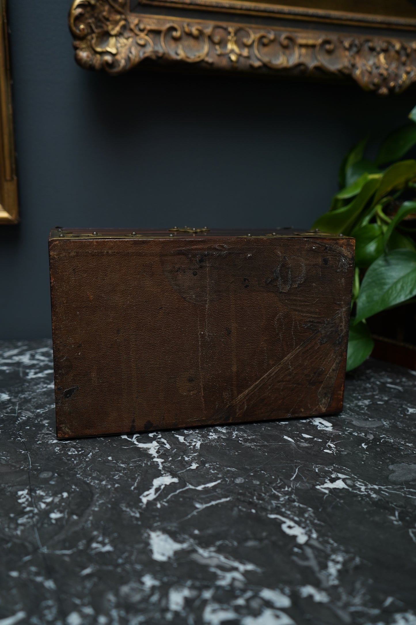 Antique Georgian Rosewood Domed Tea Caddy with Brass Mounts, Circa 1820-1830