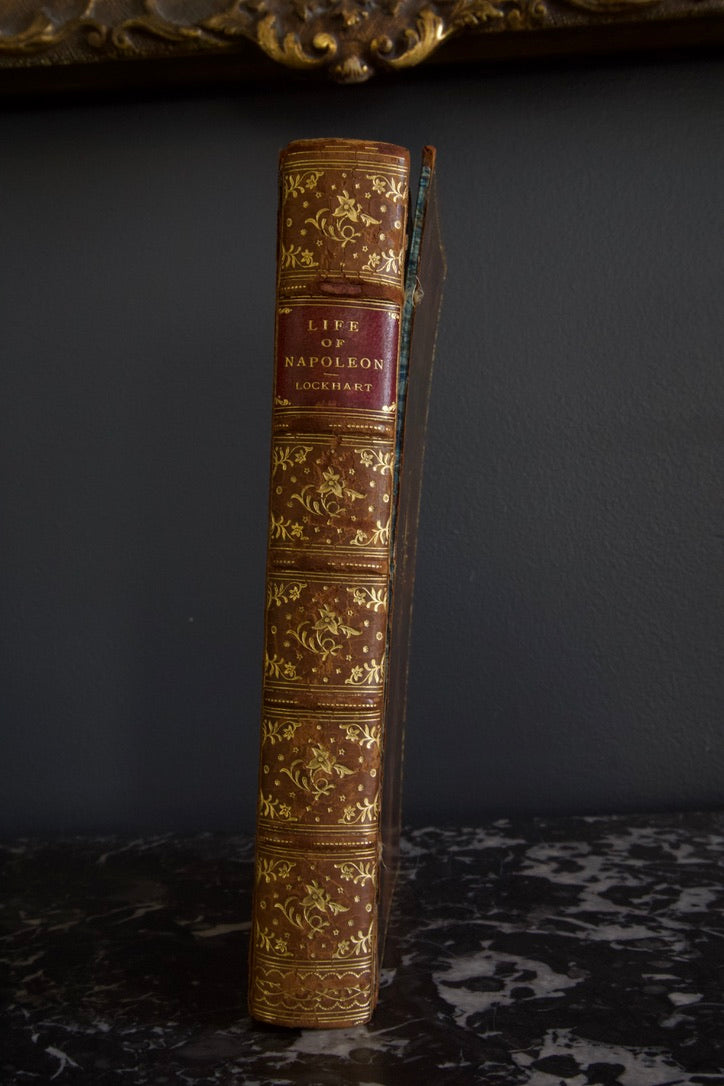 1897 "The Life of Napoleon Buonaparte" Brown Full Prize Binding Leather Book