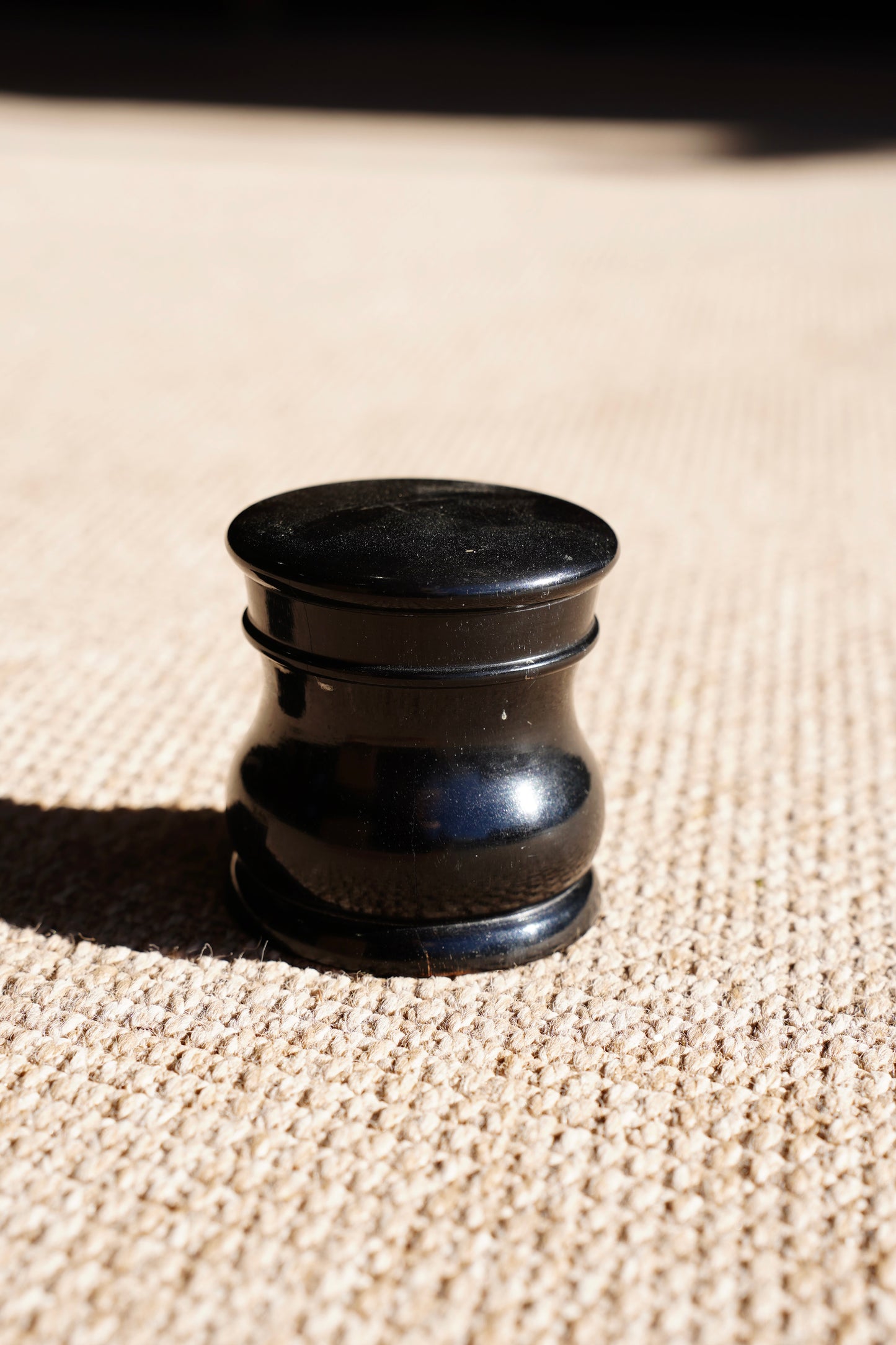 Antique English Ebony Trinket Box