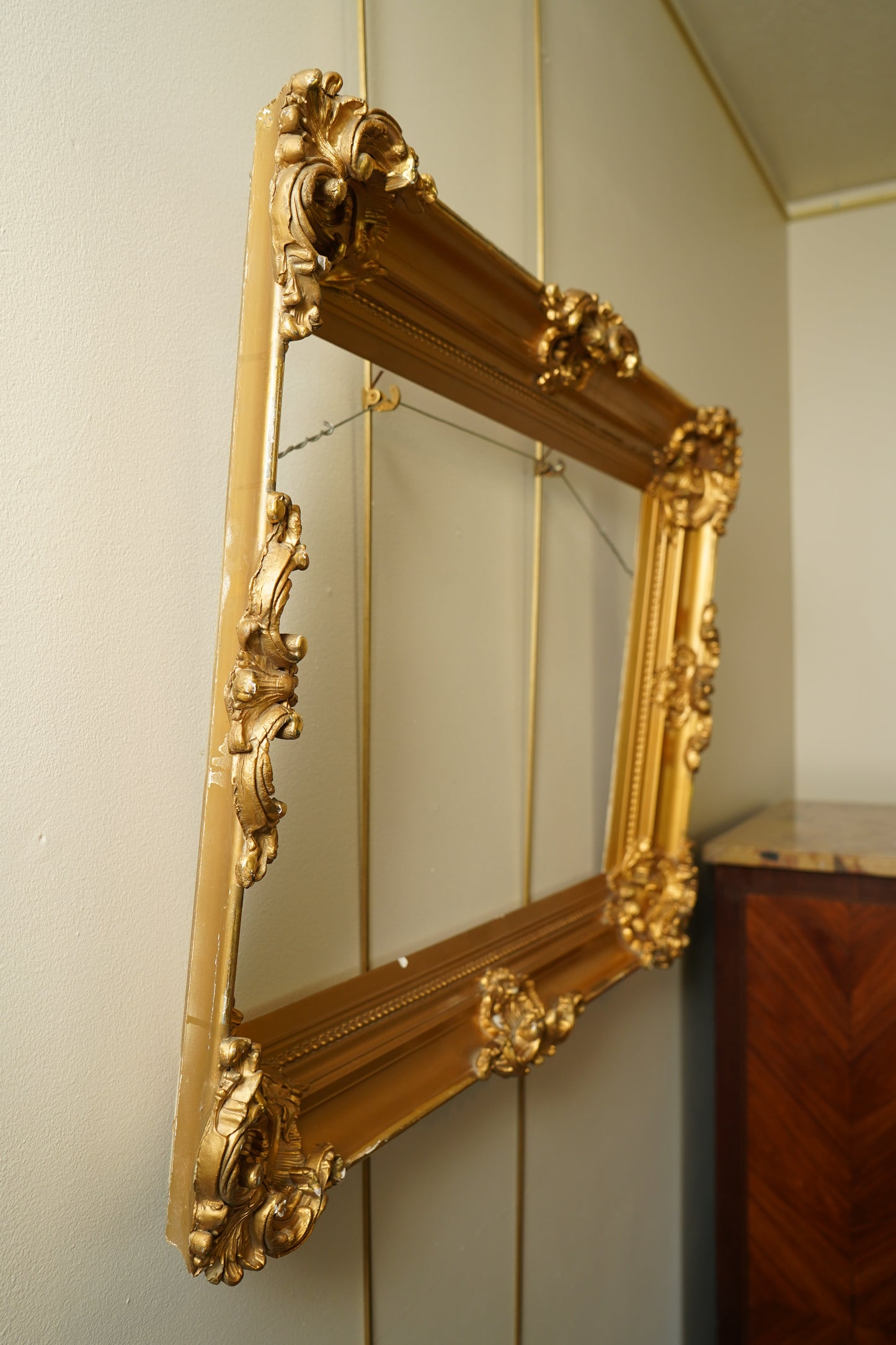 Antique Giltwood Rococo Revival Frame | Ornate Gold Picture Frame, Late 19th–Early 20th Century