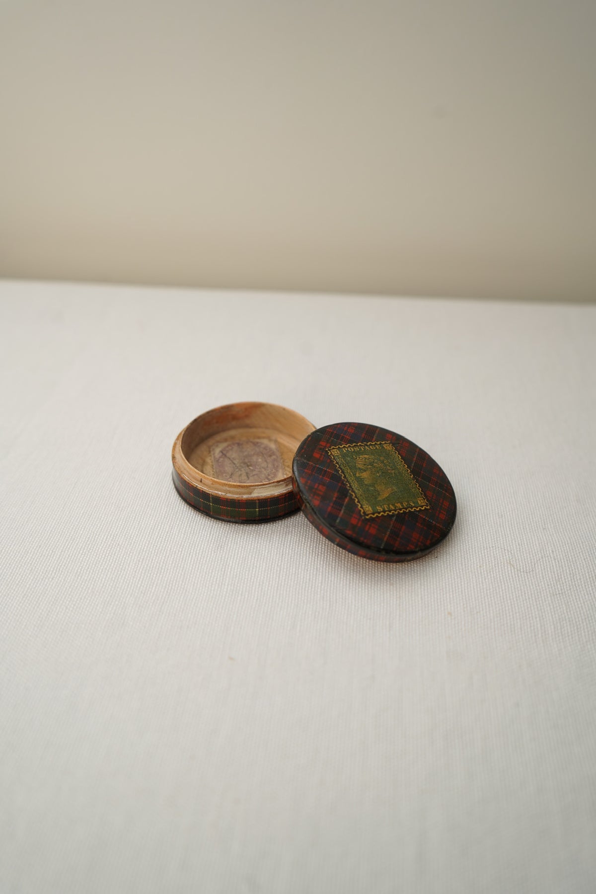 Victorian Scottish Tartanware Stamp Boxes with Queen Victoria Motifs, M'Lean