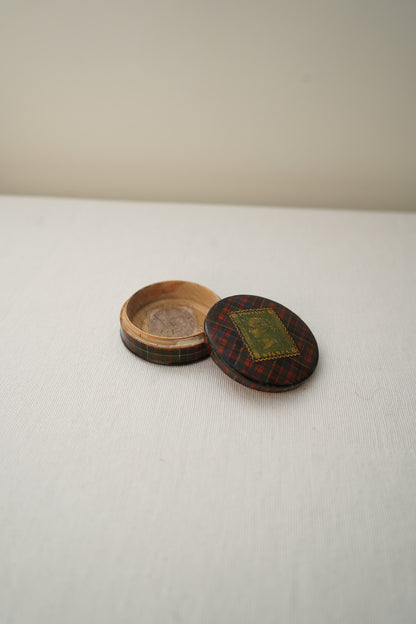 Victorian Scottish Tartanware Stamp Boxes with Queen Victoria Motifs, M'Lean