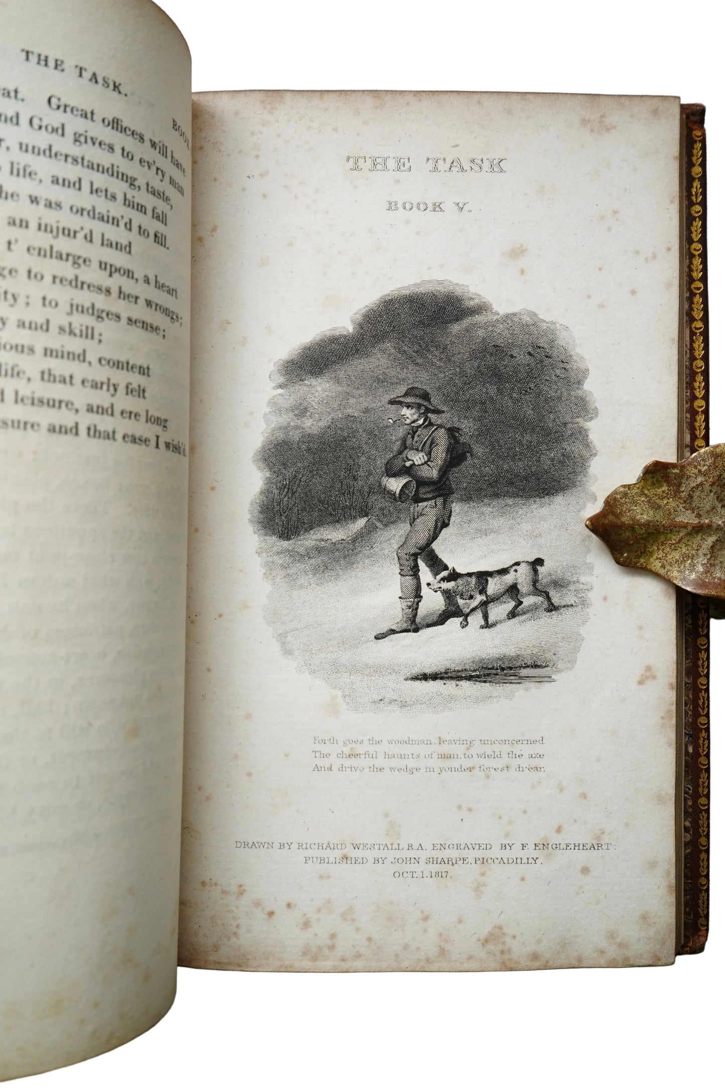 1817 The Task by William Cowper Poetry Book