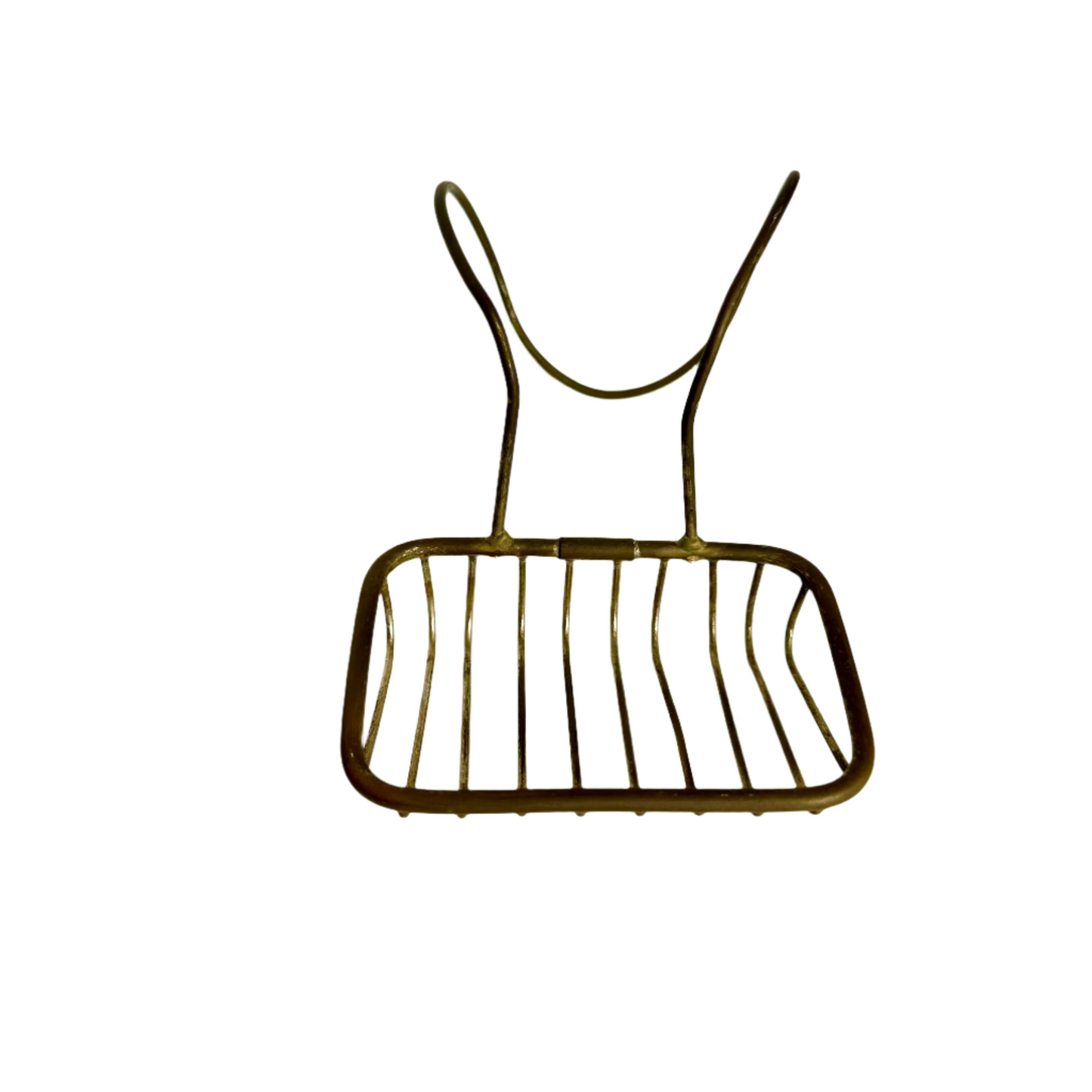 Antique Brass Tub-Mounted Soap Holder Basket