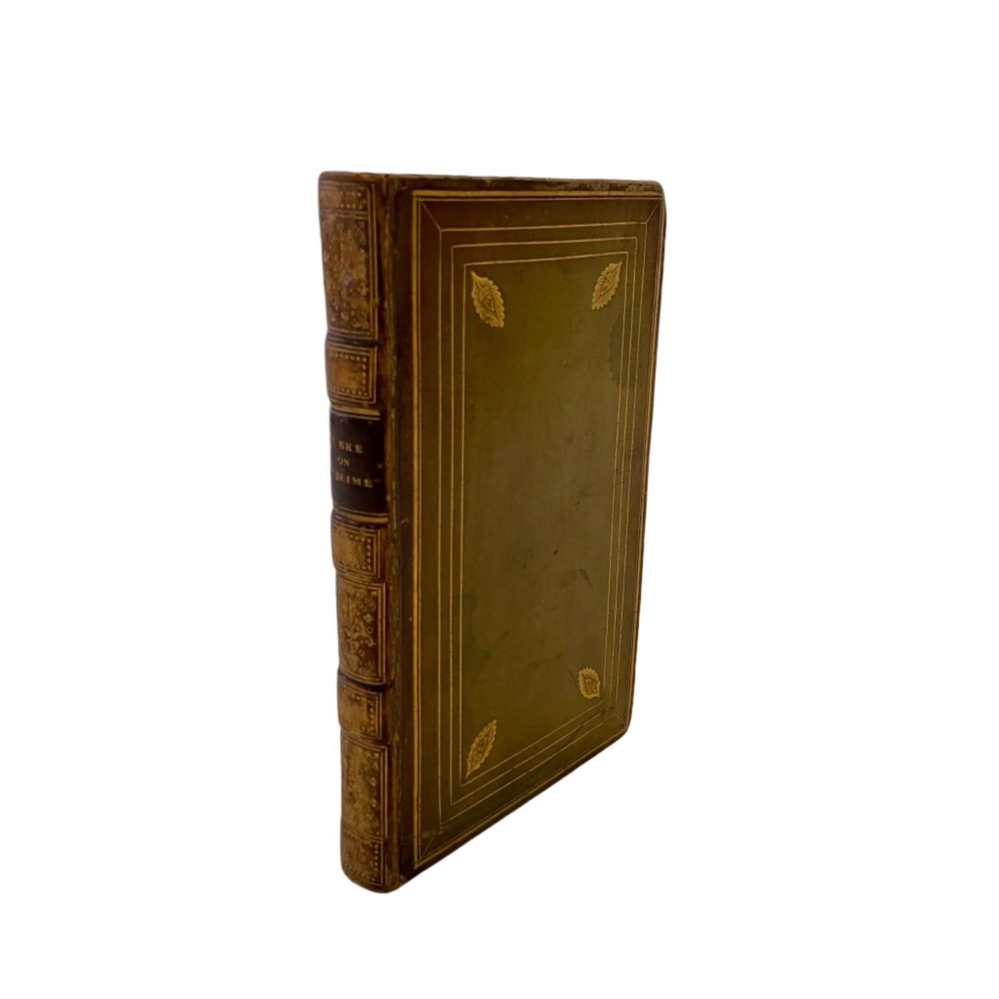 1825 Burke On the Sublime and Beautiful by Edmund Burke – Philosophy Book in Fine Gilt Leather Binding