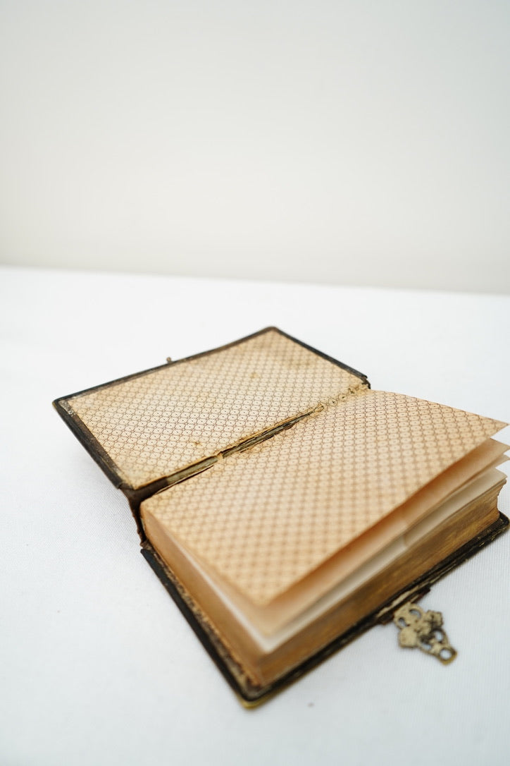Miniature French Catholic Prayer Book Recueil de Prières Miniature with Clasp and Gilt Edges