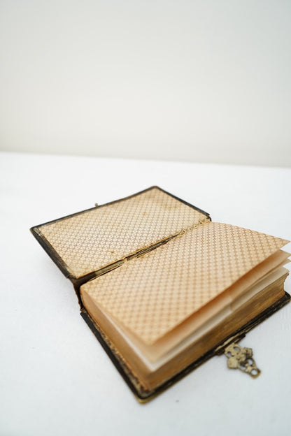 Miniature French Catholic Prayer Book Recueil de Prières Miniature with Clasp and Gilt Edges