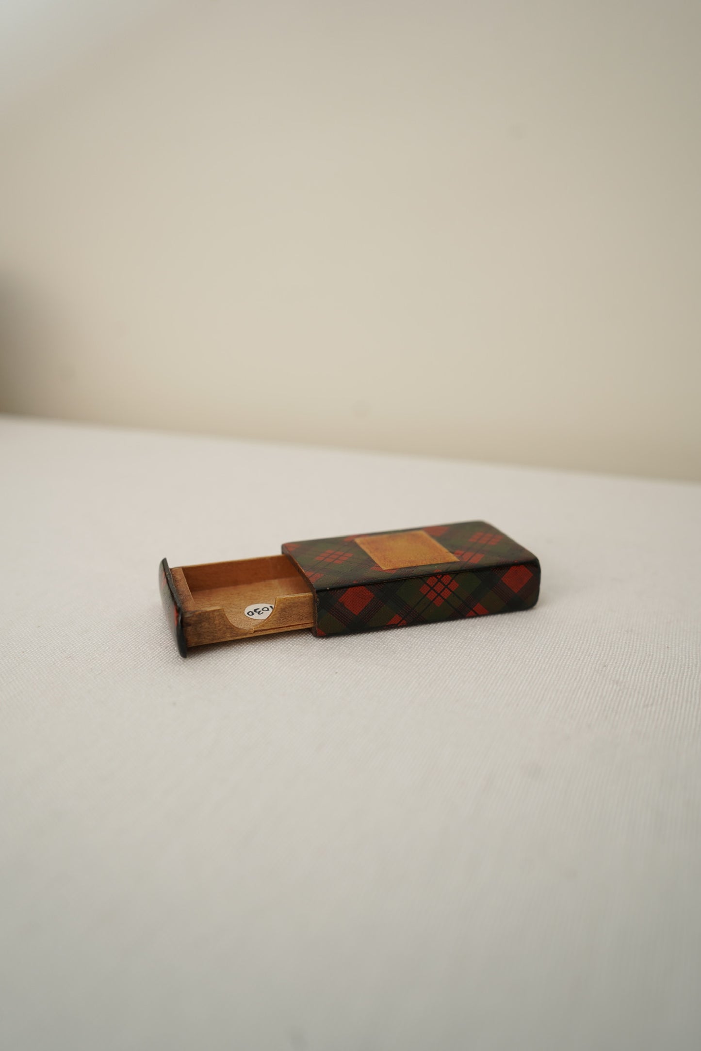 Victorian Scottish Tartanware Sliding Stamp Box, c. 1860–1890