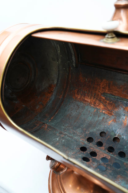Antique Copper Planter / Ice Bucket or Firewood Holder